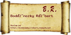 Bodánszky Róbert névjegykártya