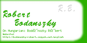 robert bodanszky business card